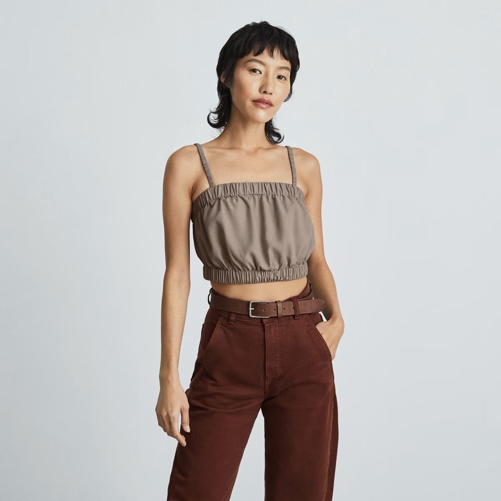 Everlane silk crop tank